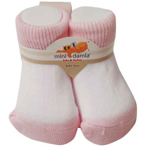 Mini Damla Bebek Çorabı Pembe