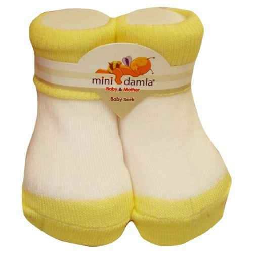 Mini Damla Bebek Çorabı Sarı