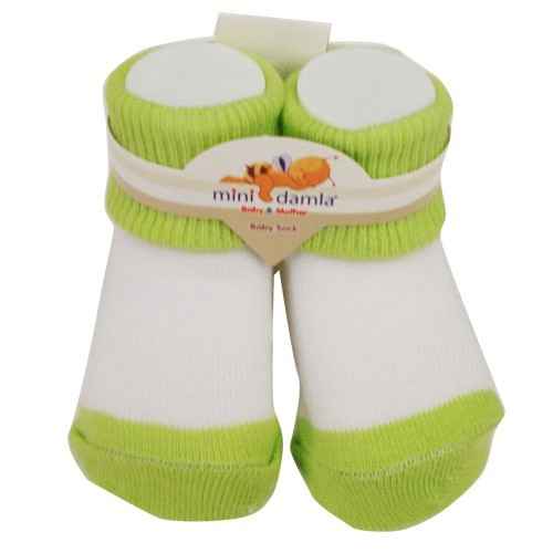 Mini Damla Bebek Çorabı Yeşil