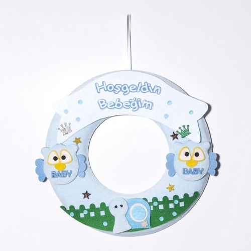 Mahmut My127 Keçe Bebek Kapı Süsü Mavi