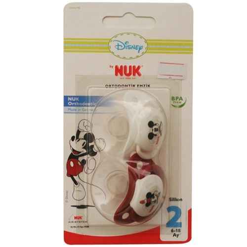 Nuk Disney Mickey Silikon Emzik No:1 (İkili) 
