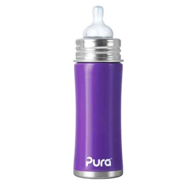 Pura Kiki 2006 Paslanmaz Çelik Silikon Biberon 325ml Mor