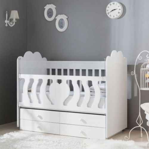 Belis 7714 Mdf Korkuluklu Beşik 70x130 Beyaz