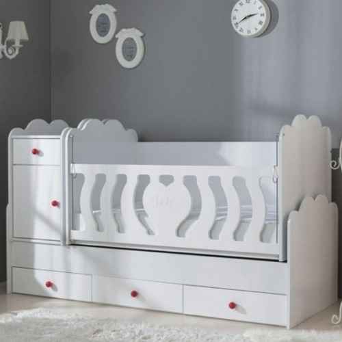 Belis TR7823 Büyüyen Bebek Beşiği Beyaz-Kırmızı