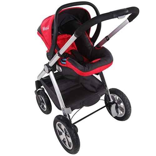 Wei-B WB1020 Gusty Travel Sistem Bebek Arabası Kırmızı-Siyah