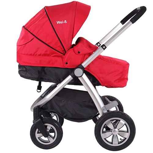 Wei-B WB1020 Gusty Travel Sistem Bebek Arabası Kırmızı-Siyah