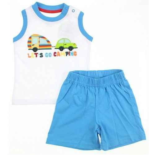 Wonder Kids Camp 2li Şortlu Bebek Takım Mavi